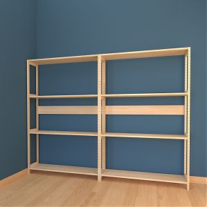 Модель №20 - Стеллаж 220х2000х1536 мм, 2 секции, 8 полок