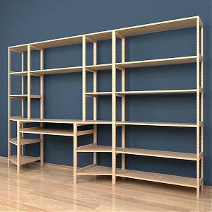 Модель №7 - Стеллаж 500x2400x2304 мм, 4 секции, 22 полки